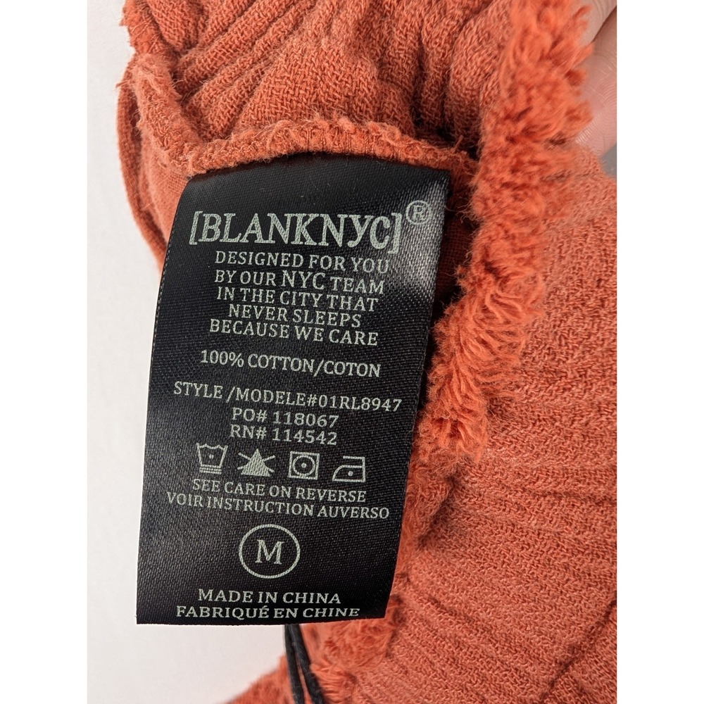 Blank‎ NYC Medium Shorts Sunset Escape Short Crinkle Cotton Amber Orange NWT - Picture 6 of 7